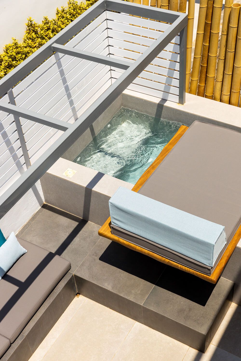 The inviting ambiance of a luxury suite's exterior environment
