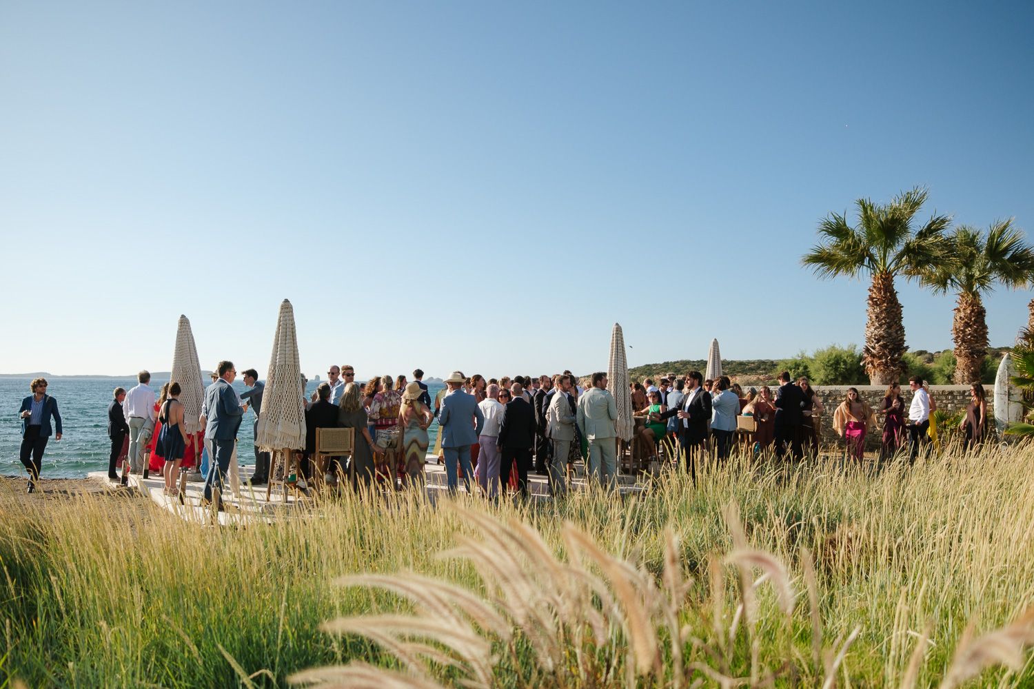Outdoor wedding party and speeches at Seesoo venue