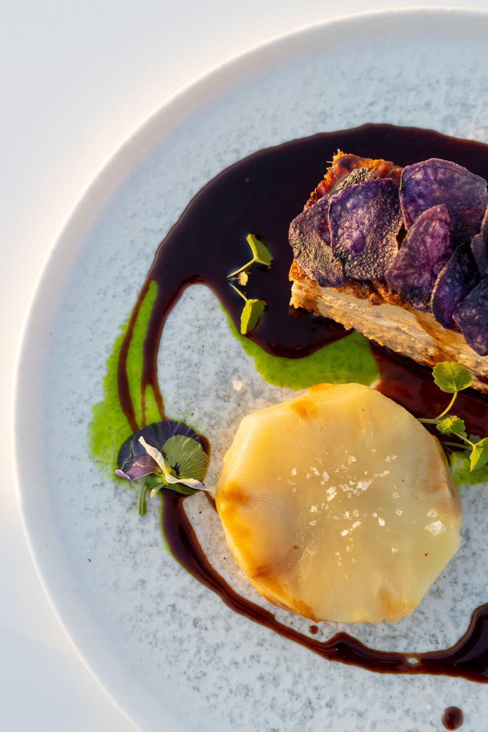 Exquisite food presentation at a luxury Paros restaurant