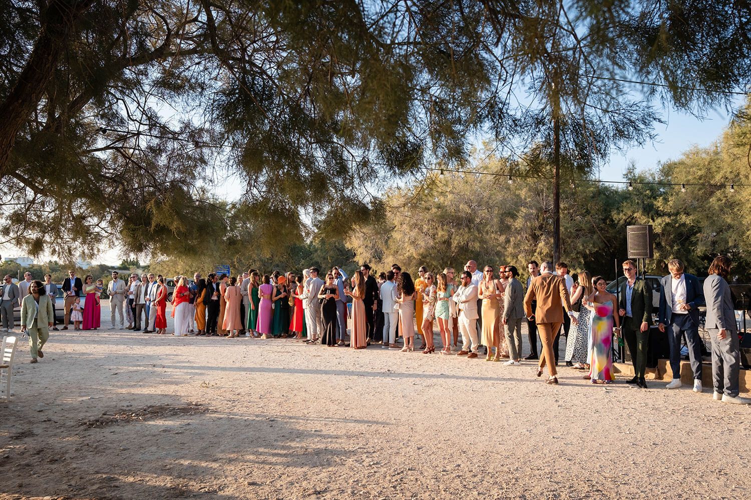 Beautiful beachfront wedding ceremony setup at Thalassa Mou Paros
