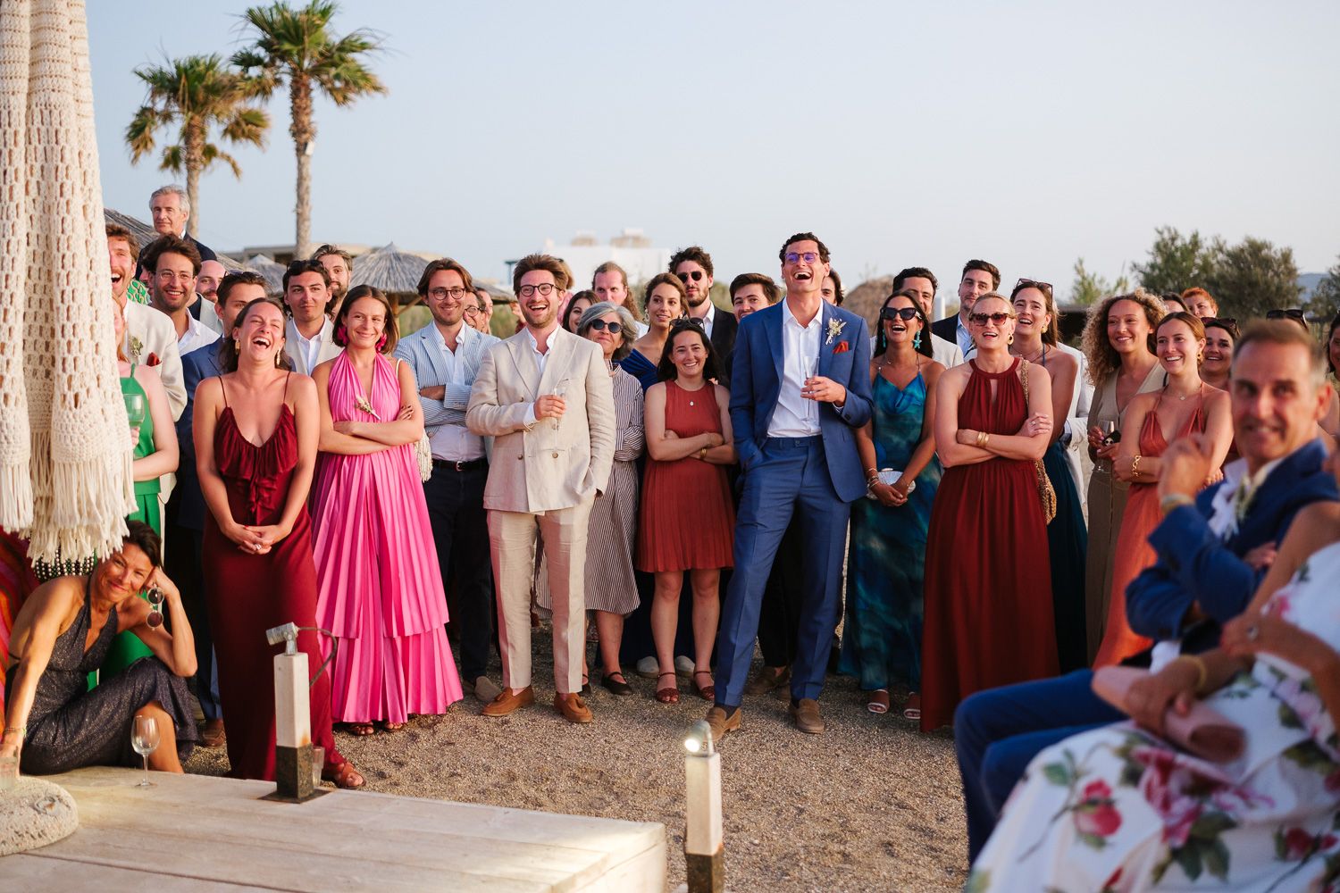Outdoor wedding party and speeches at Seesoo venue