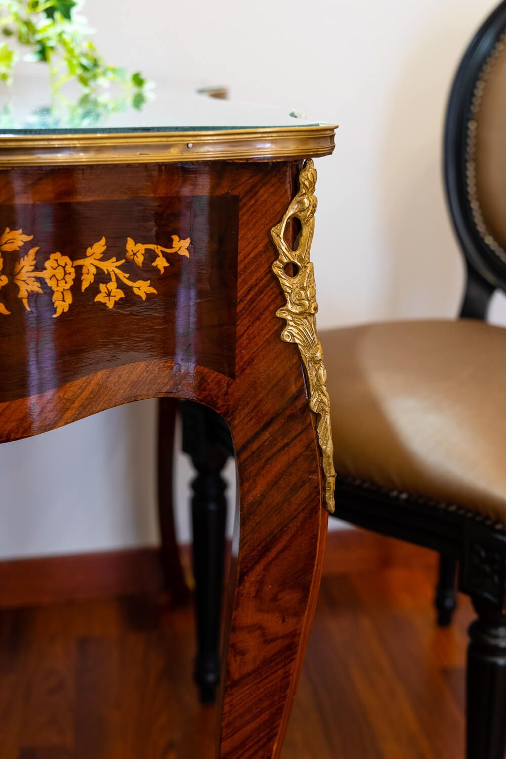 Minimalist classic furniture inside a historic neoclassical space