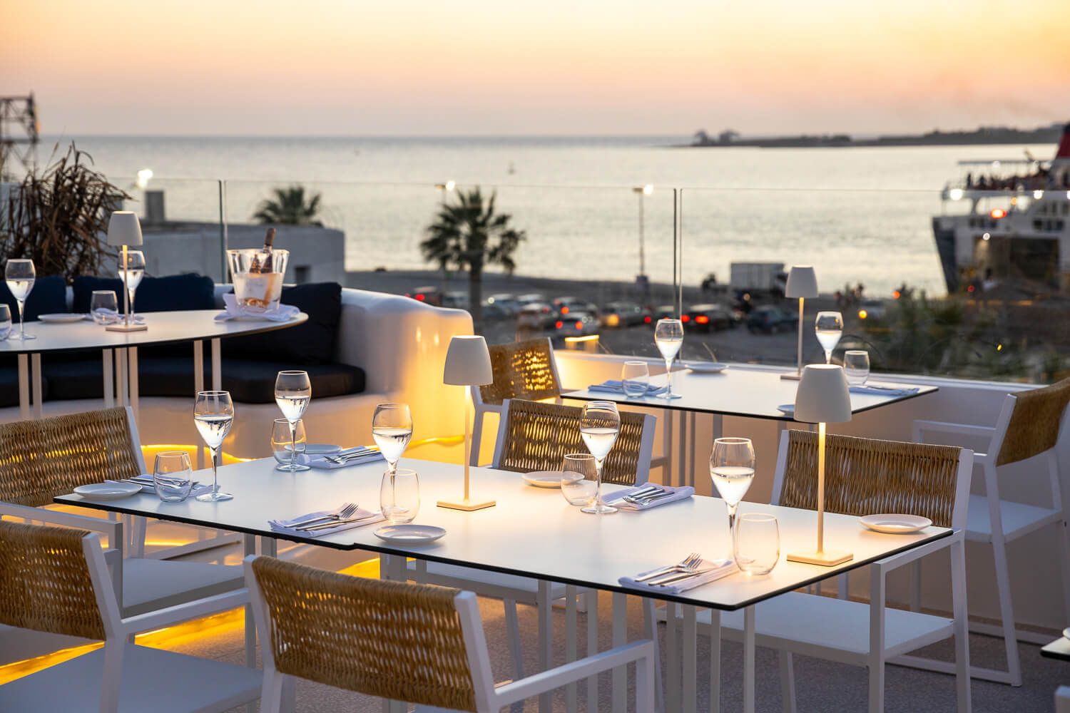 The dramatic natural backdrop of the famous Paros sunset