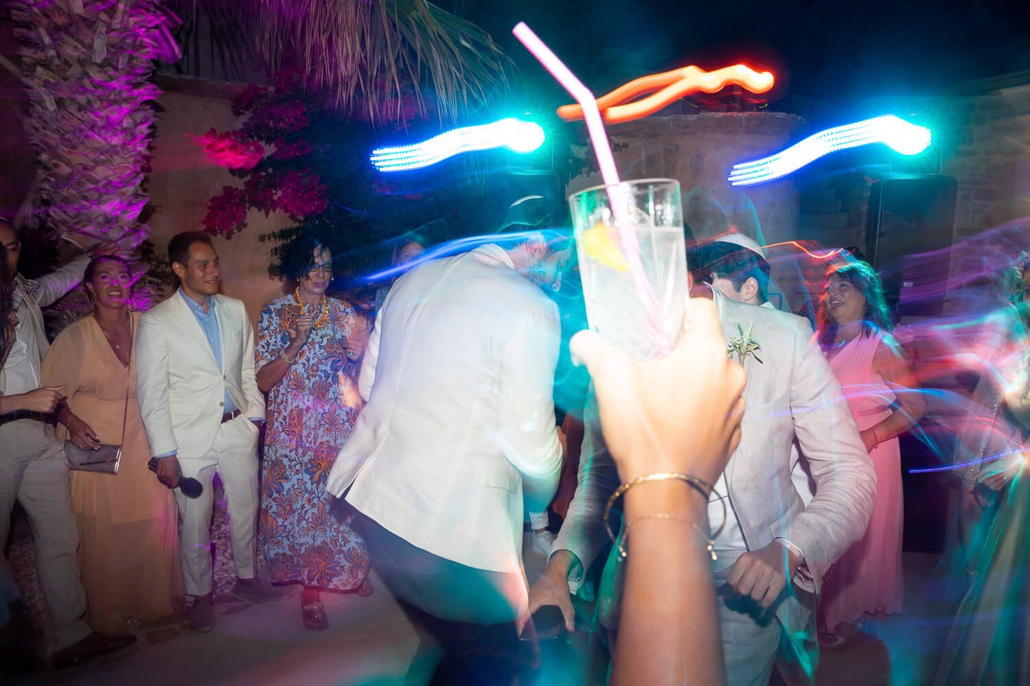 Candid moments of joy during Jewish wedding celebration in Greece