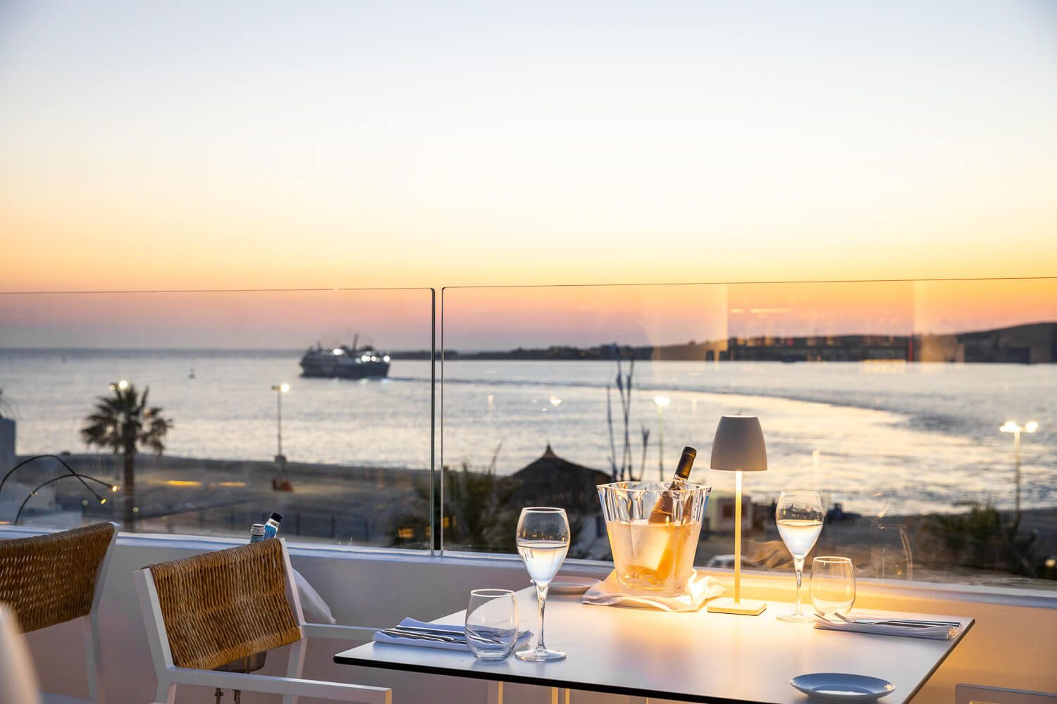 Spectacular sunset views complementing the ultimate culinary journey