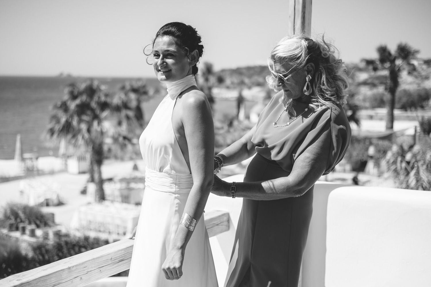 Bridal preparation photography at Seesoo Paros