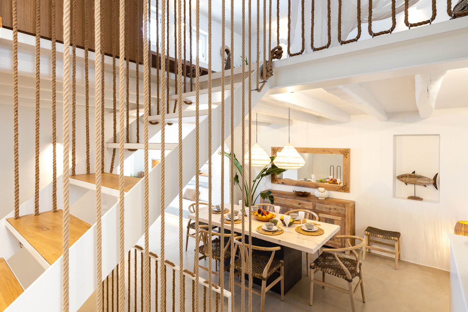 High-quality construction materials in a custom dining