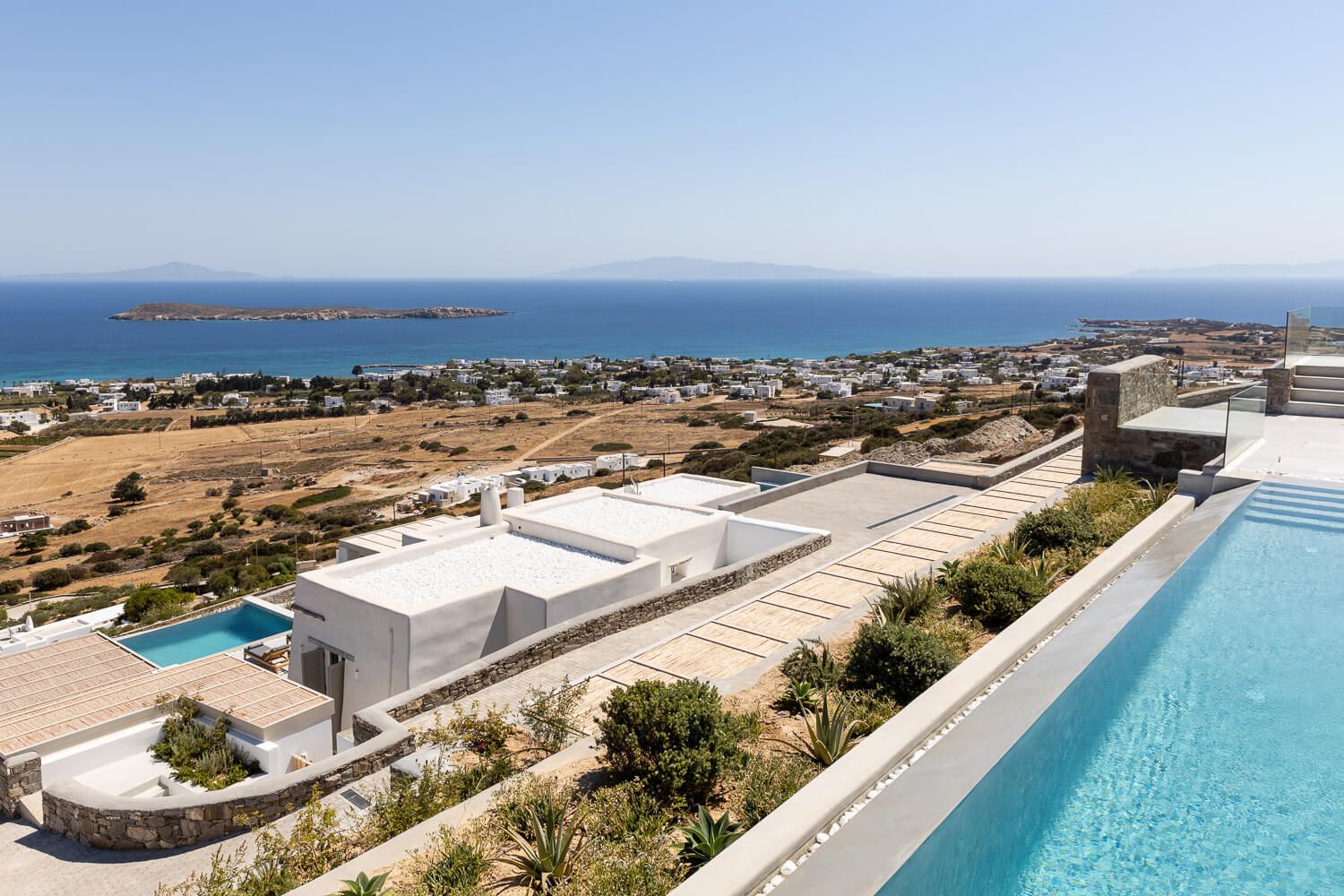 Golden Beach villa complex photographed by a Paros design expert