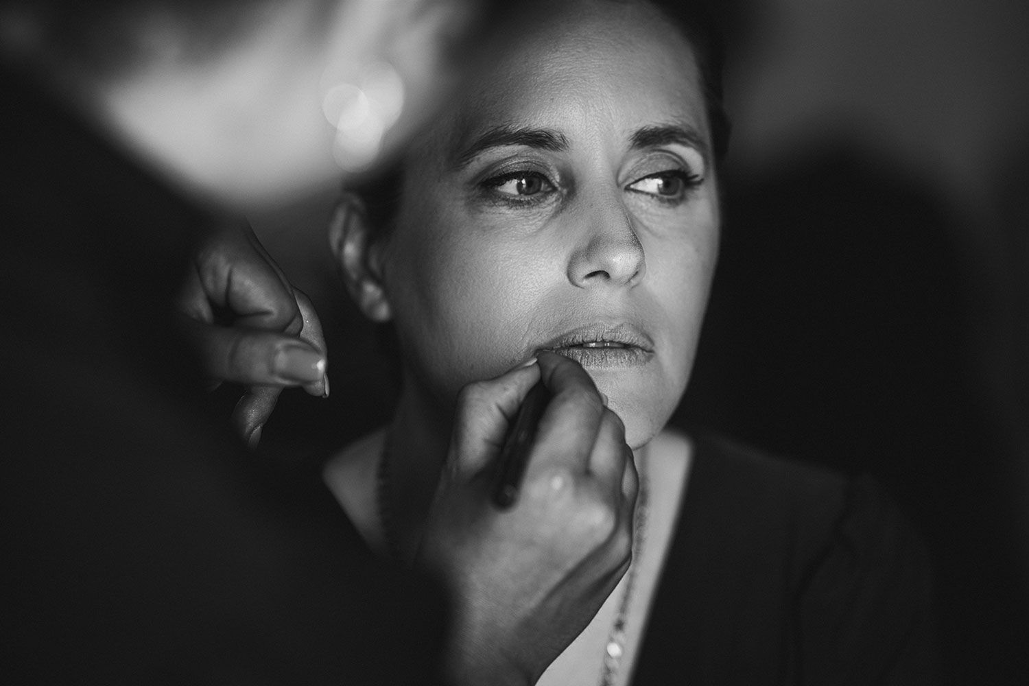 Candid moments of bride getting ready in Amorgos island
