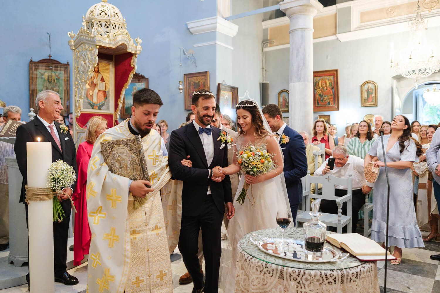 Μυστήριο γάμου στον Ιερό Ναό Αγίας Παρασκευής Σύρου