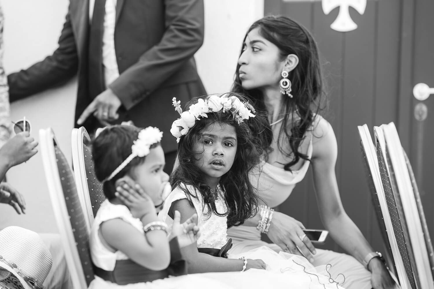 Guests during a symbolic wedding ceremony at Pyrgaki Paros