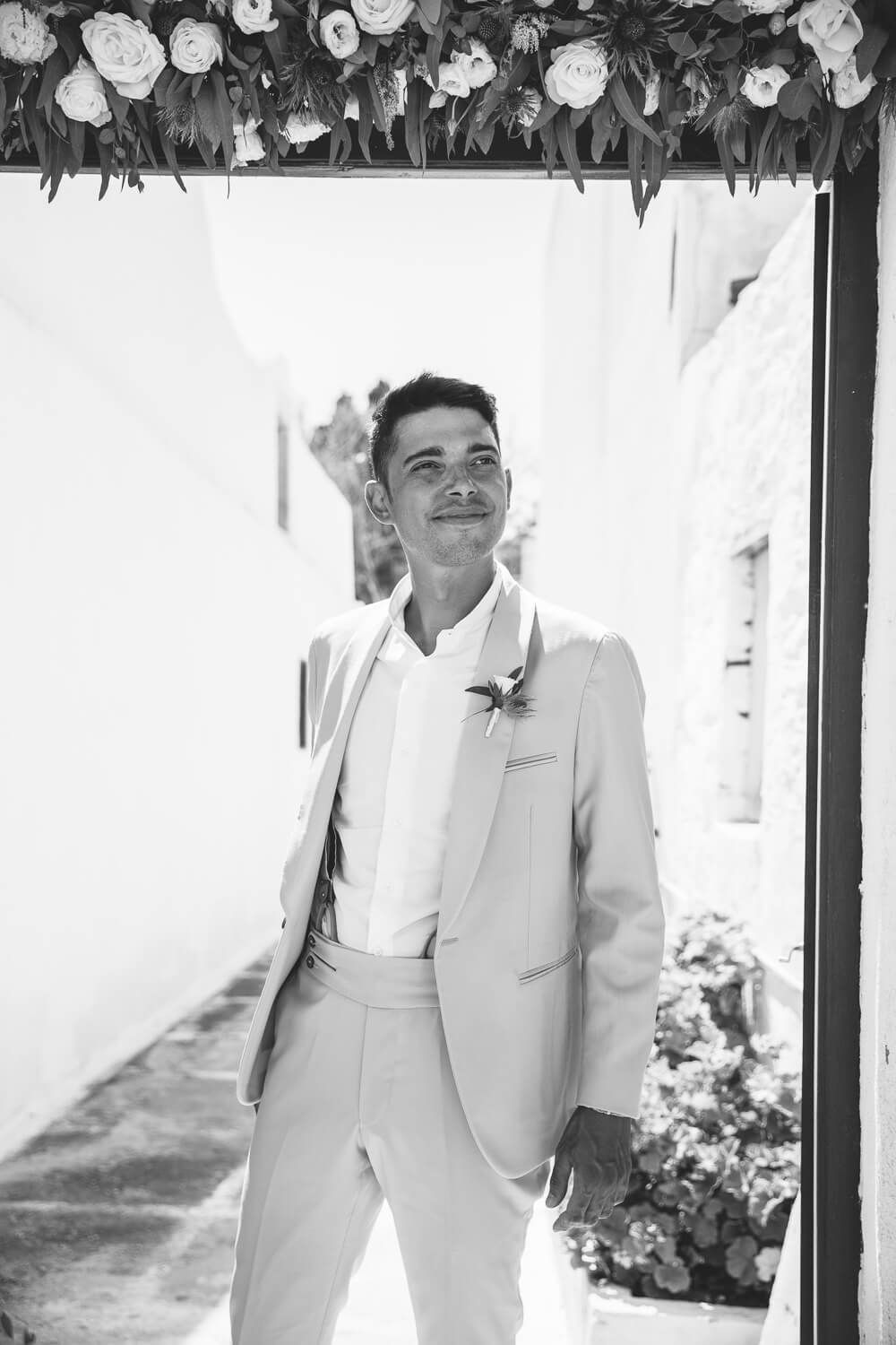 Groom waiting at the altar of St. Antony’s church for his bride