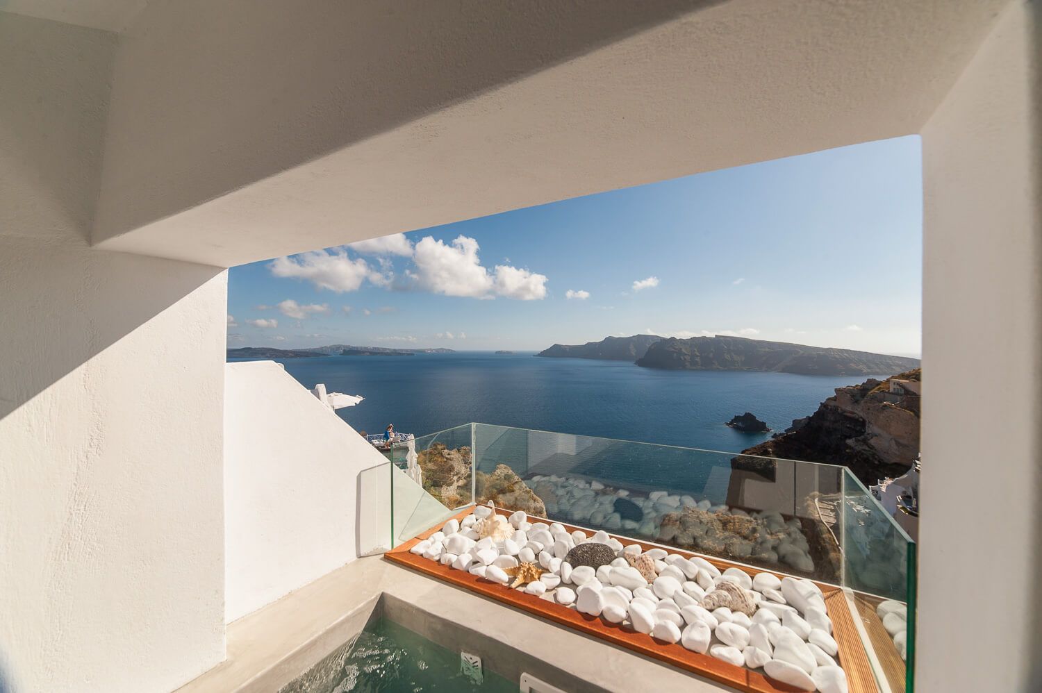 Elegant hospitality styling on an exclusive cliffside deck