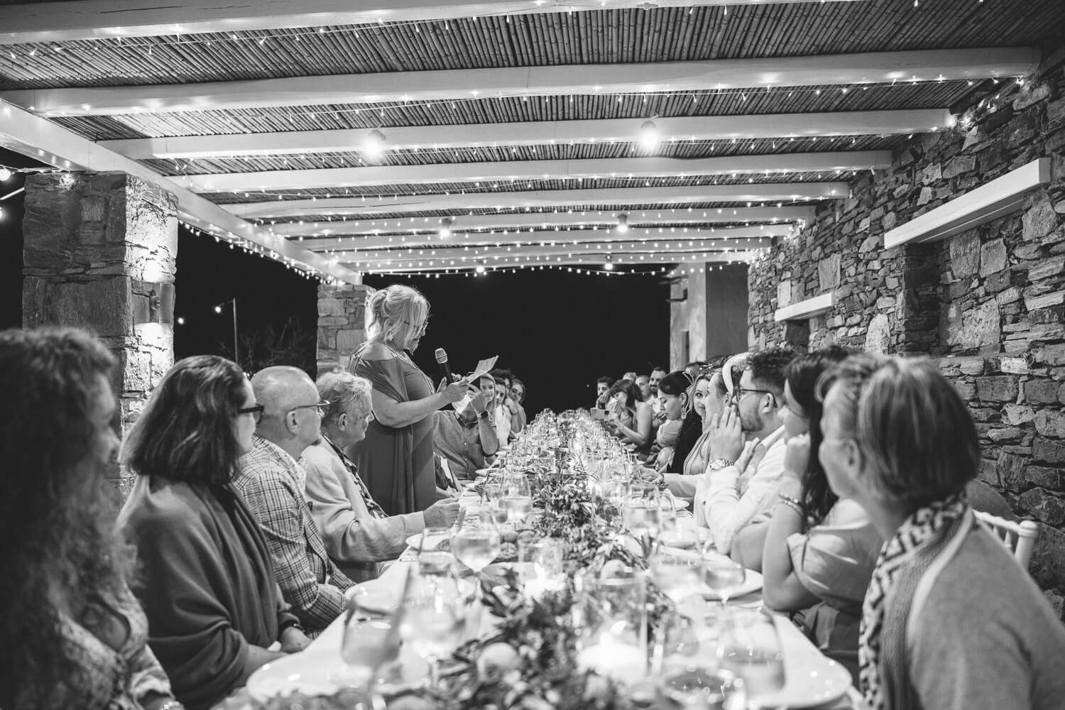 Family members raising their glasses for a touching toast at The Secret View