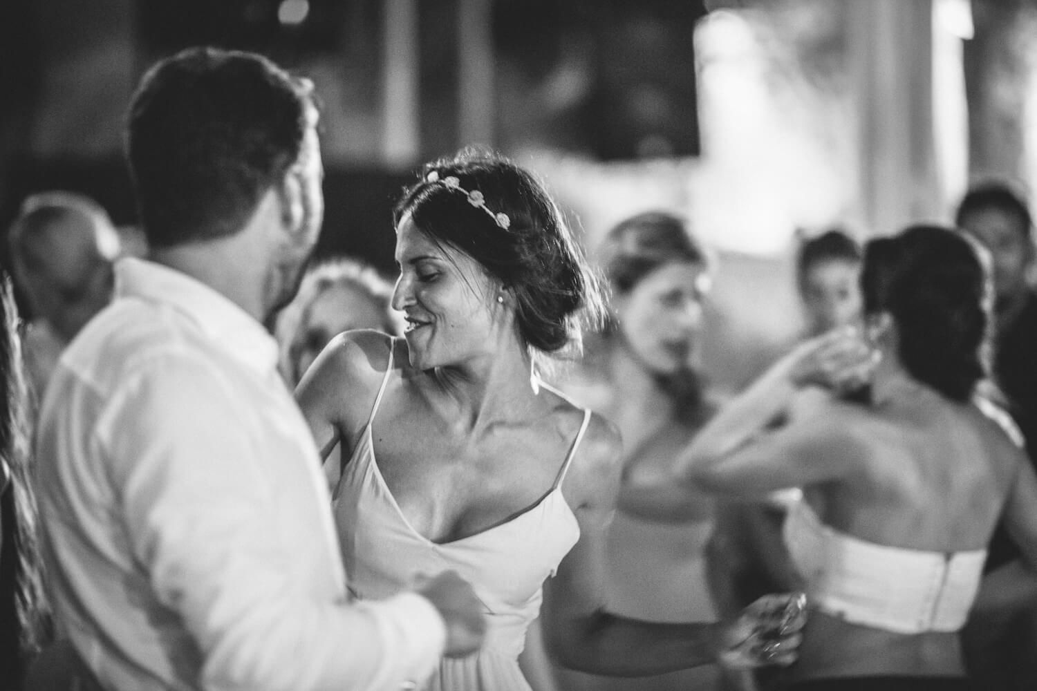 Guests dancing and celebrating at Deep Blue Beach Bar