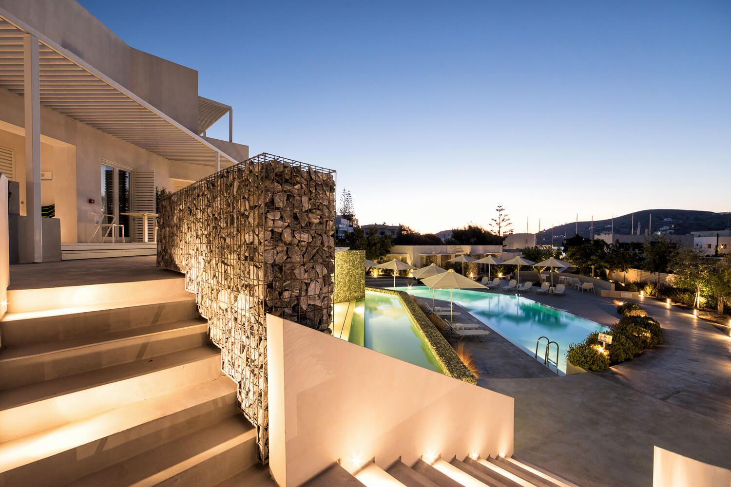 Elegant sunset views complementing the minimalist property layout