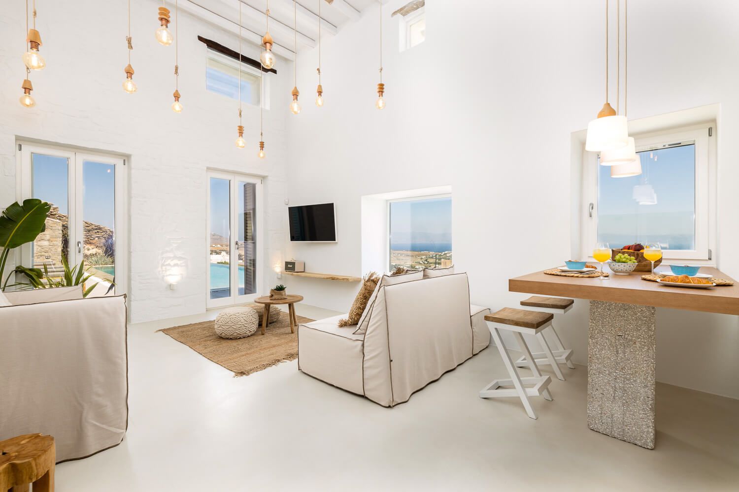 Multi-level living room design ensuring spaciousness