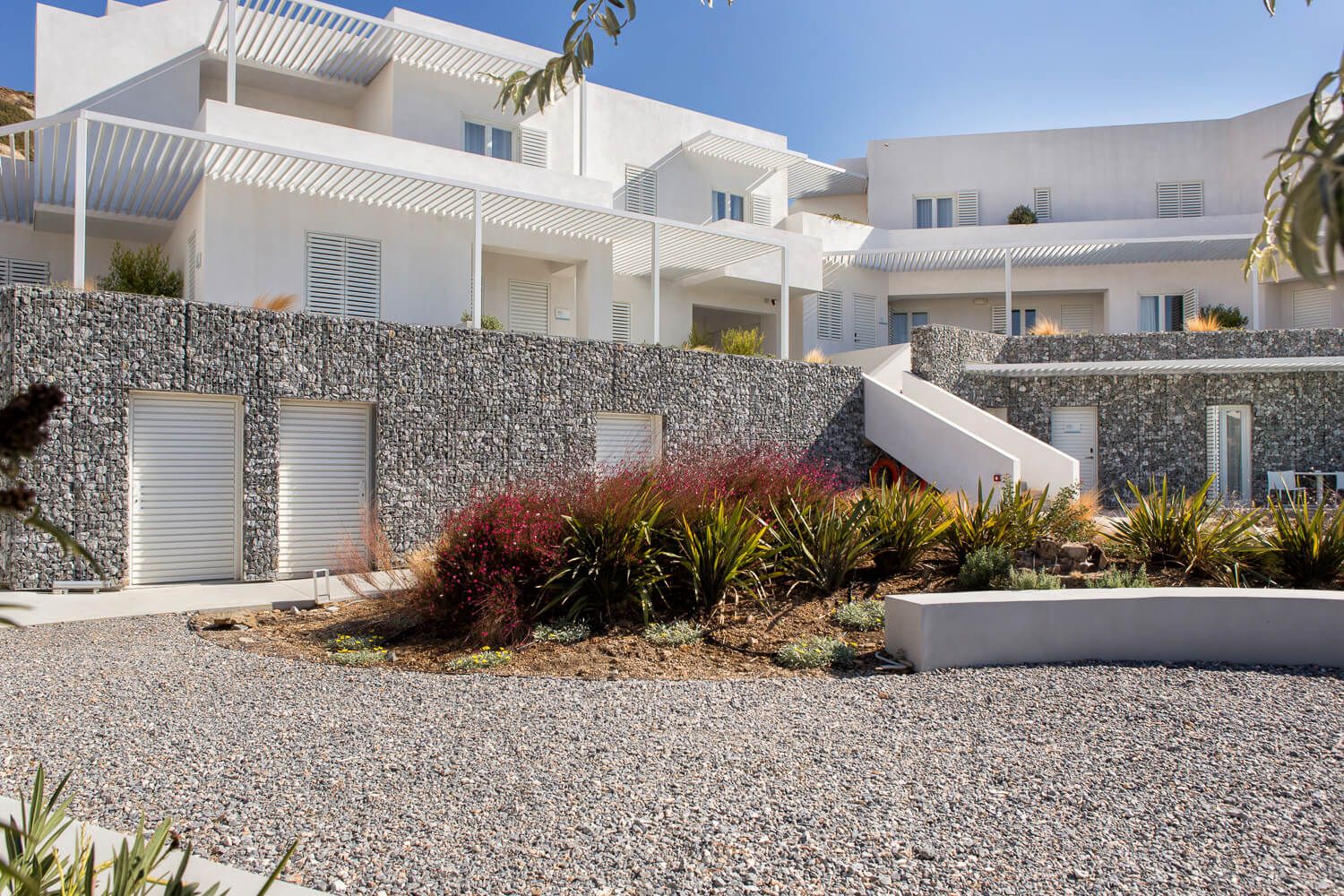 Architectural media highlighting a premium accommodation in Ios