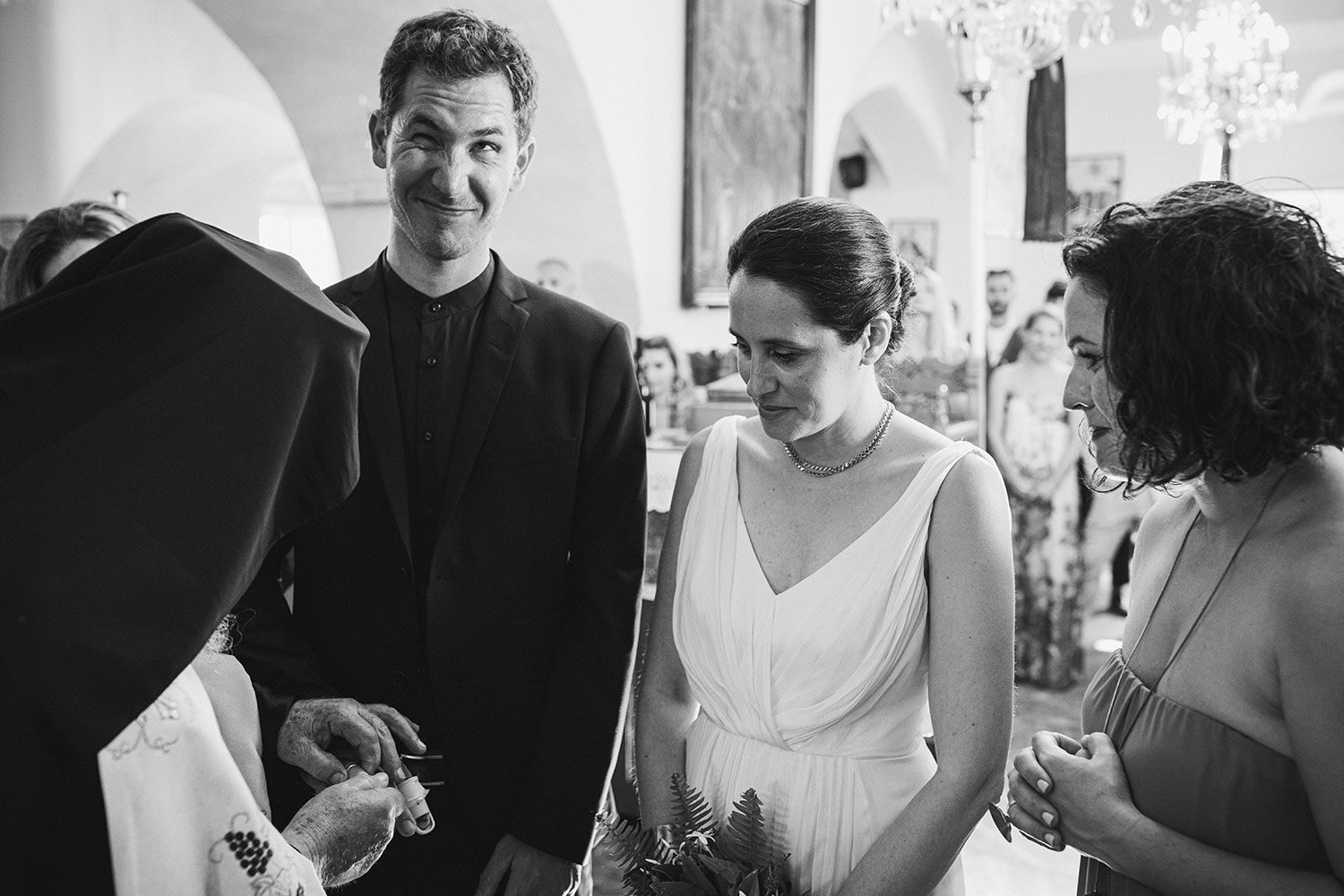The historic Mitropoli church wedding in Amorgos island