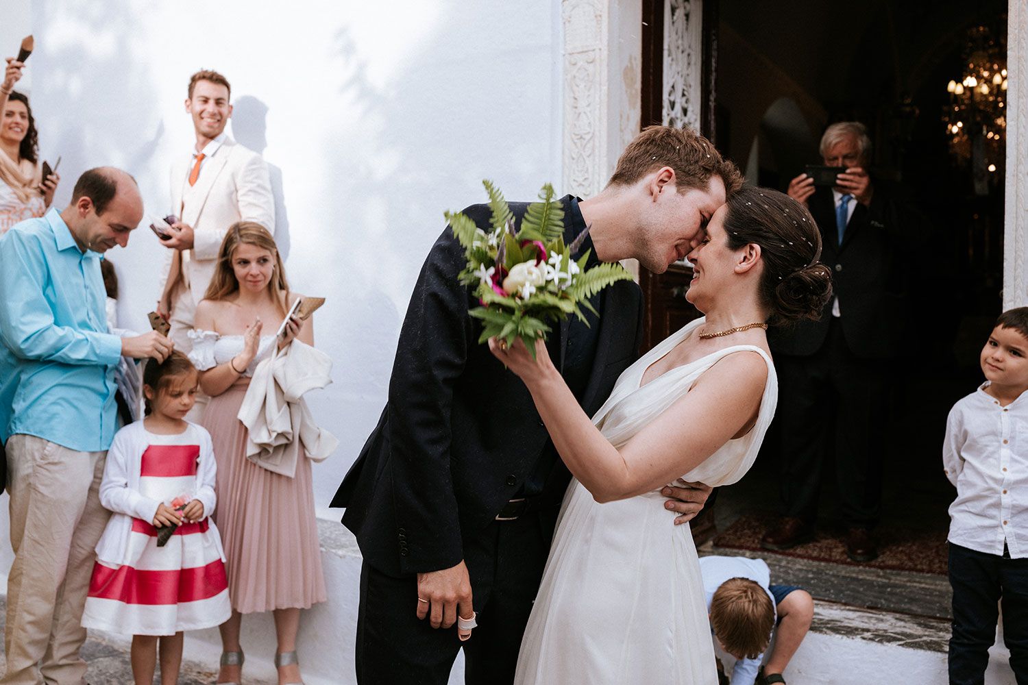 Traditional church wedding in Amorgos - Documentary photography