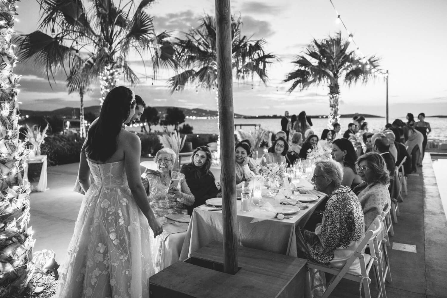 Wedding reception and speeches at Seesoo Paros by Michael Salis