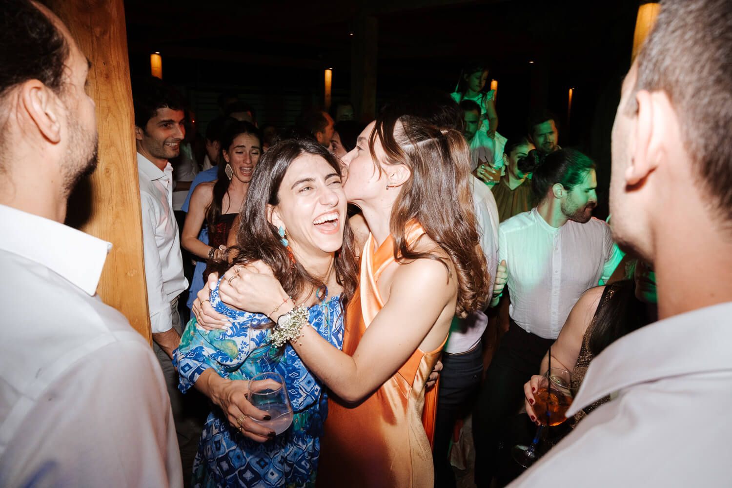 Candid laughter and unfiltered joy on the dance floor