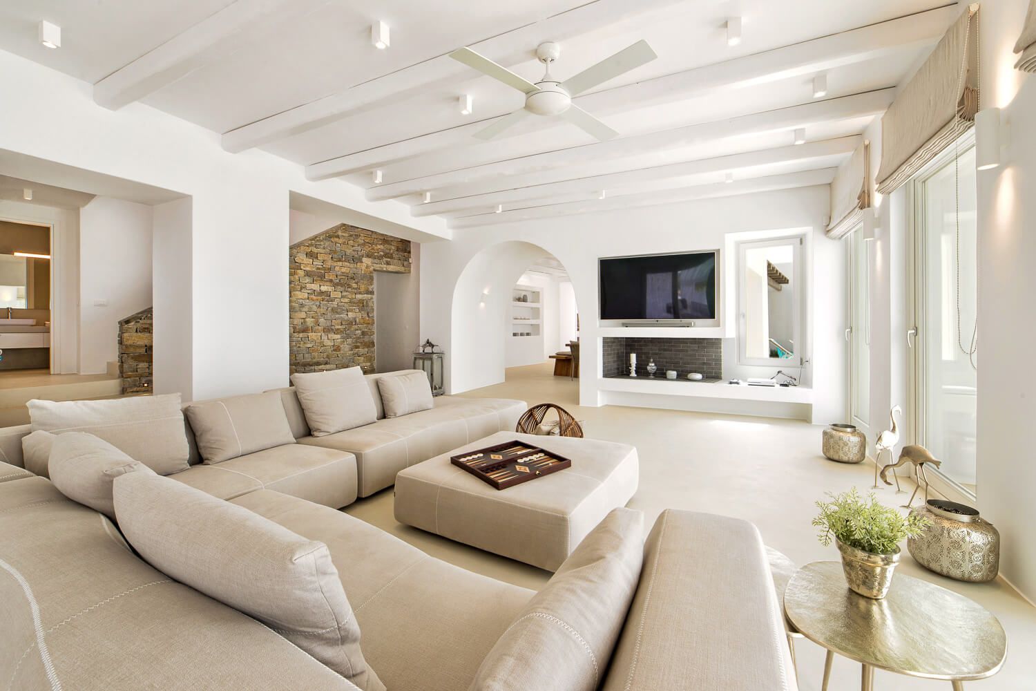 Exquisite interior arrangement reflecting contemporary chic decor