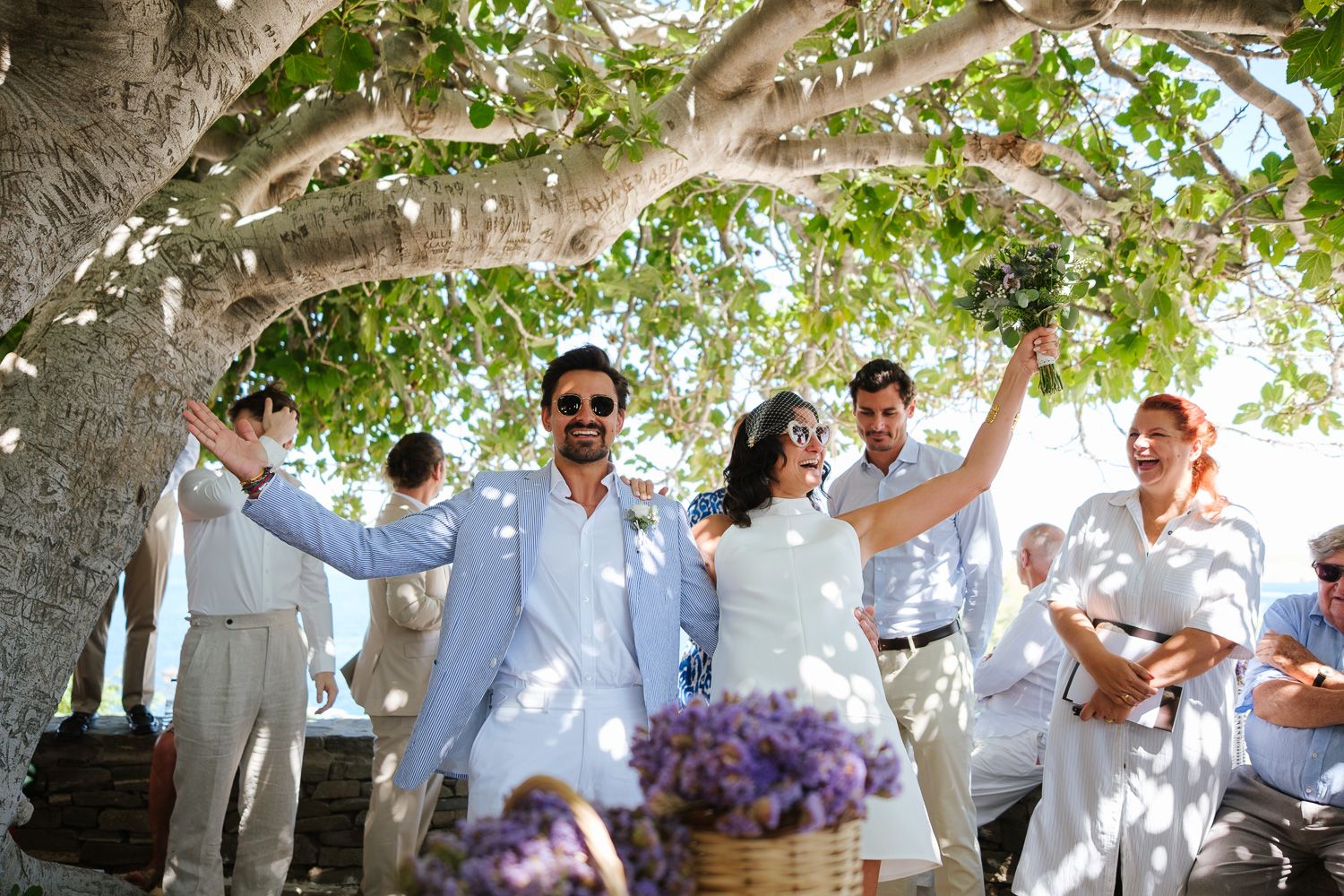 Civil wedding ceremony at Paros Town Hall by Michael Salis