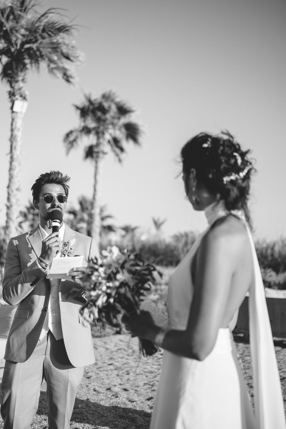 Outdoor wedding party and speeches at Seesoo venue