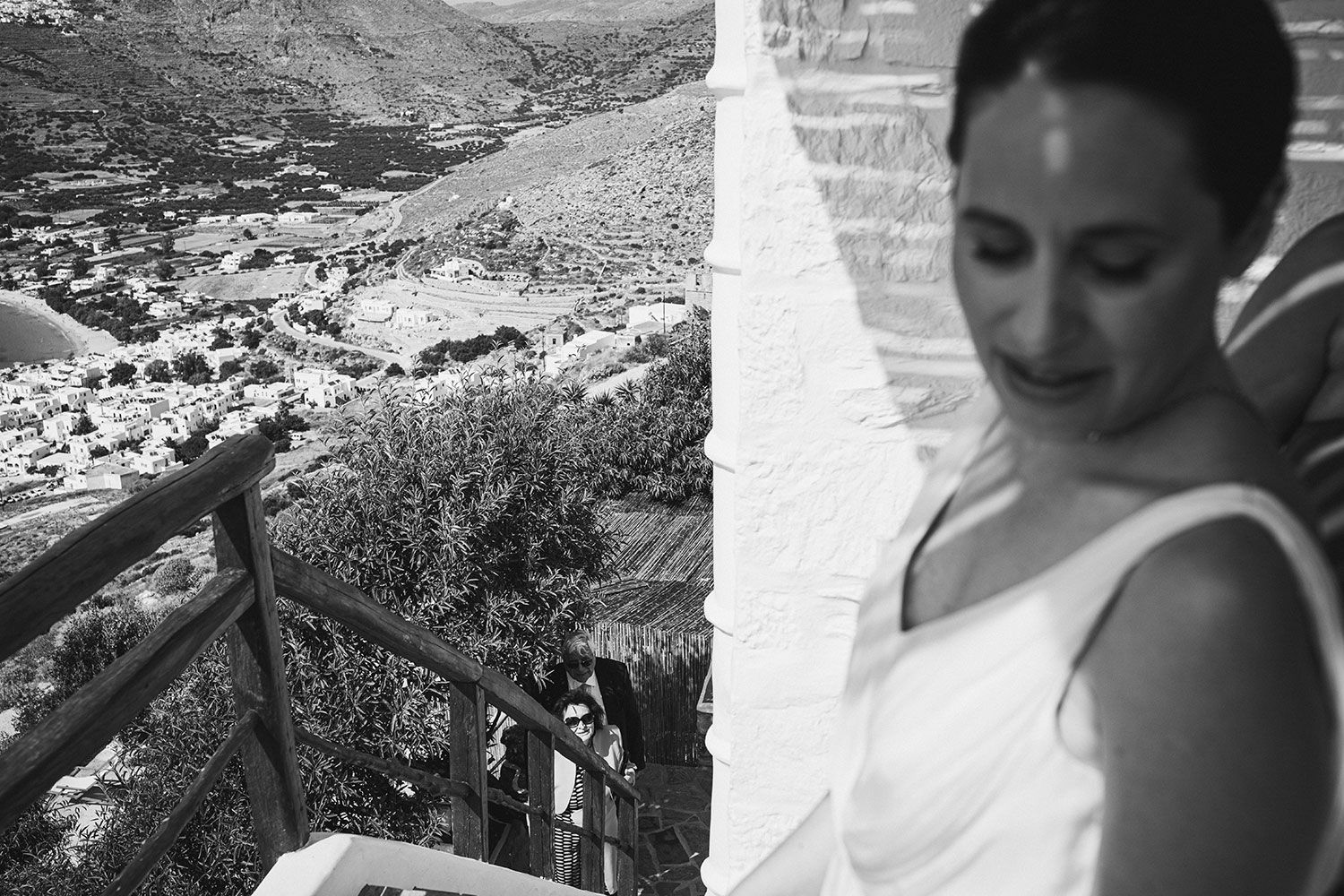 Nora’s wedding dress and details in a traditional Amorgos house