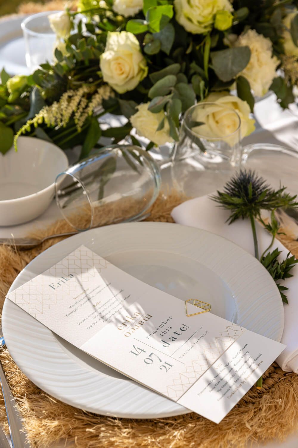 Exquisite table decor by wedding planner Cristy Lagiou in Paros