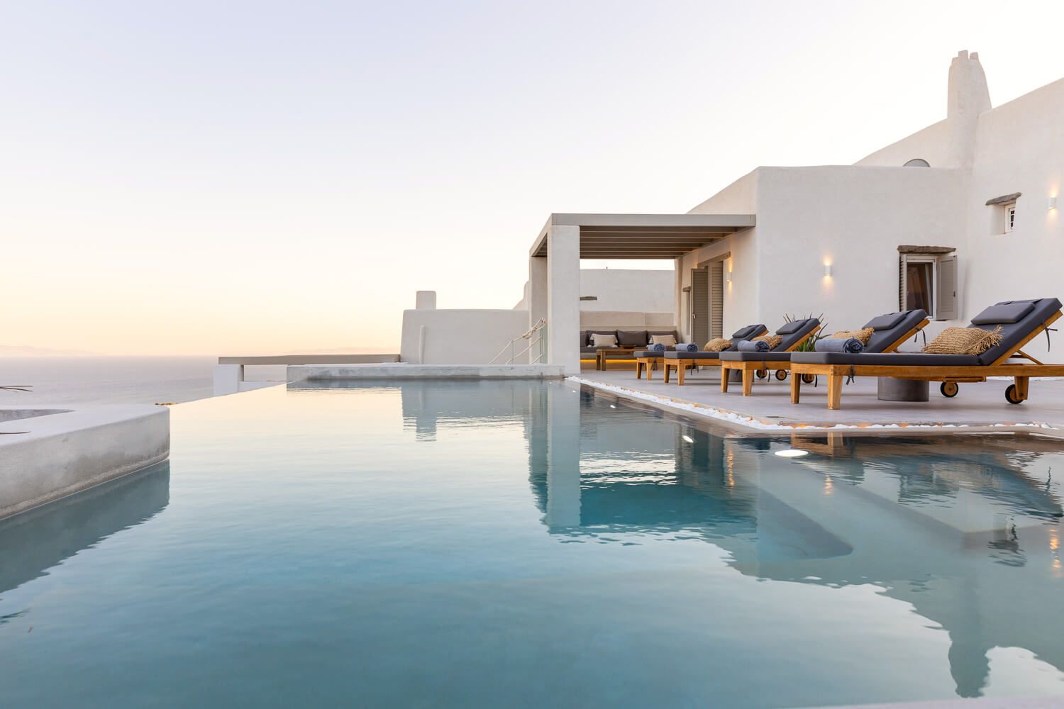 Contemporary island architecture blending with the natural landscape
