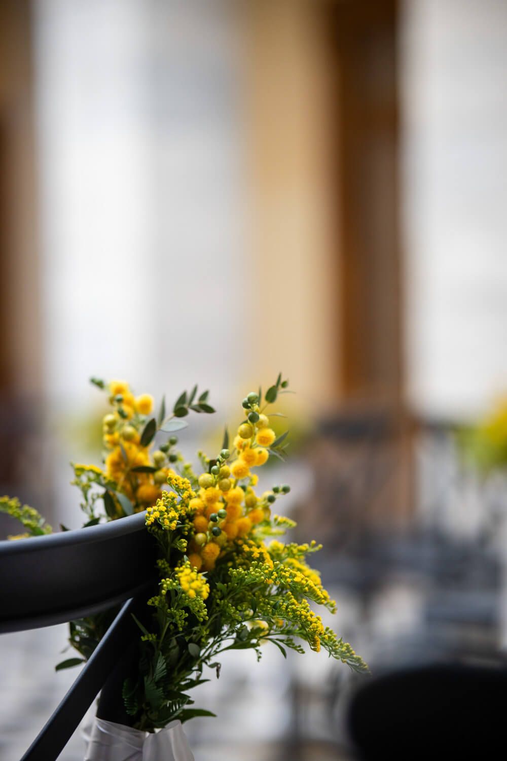Elegant floral arrangements for a Syros wedding ceremony