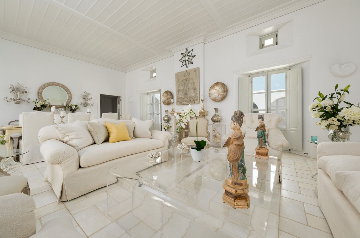 The expansive scale of interior architecture in a luxury estate