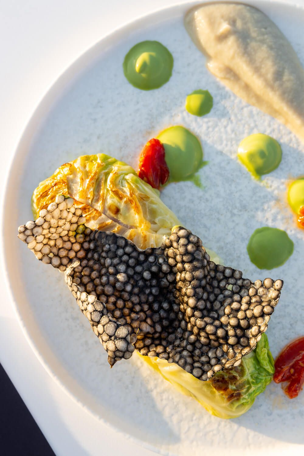 Fine dining dishes beautifully plated at Salair rooftop