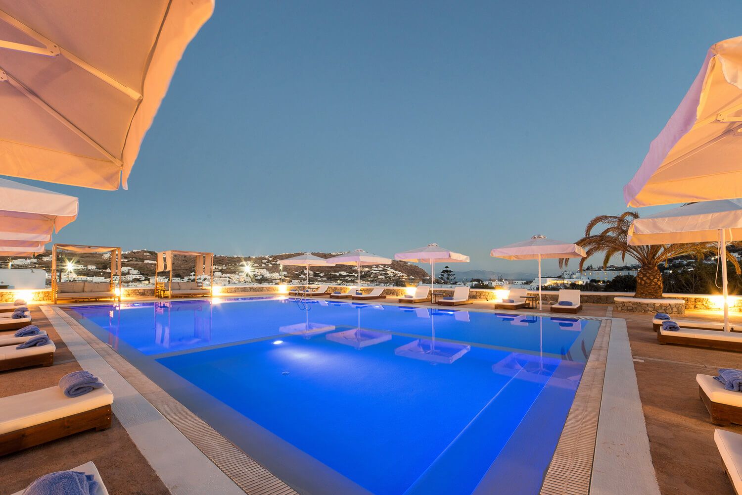 Sophisticated exterior lighting design elevating the resort architecture