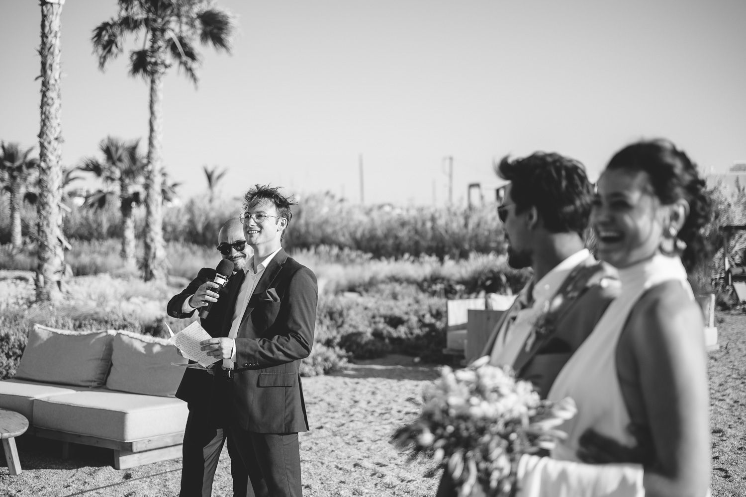 Emotional black and white wedding photography
