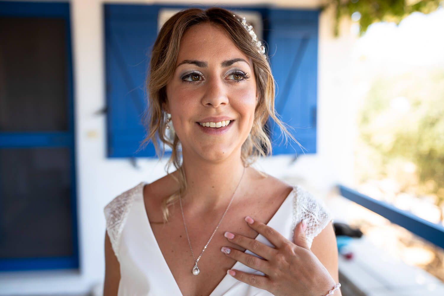 Close up of bridal accessories for a modern Indian wedding in Greece