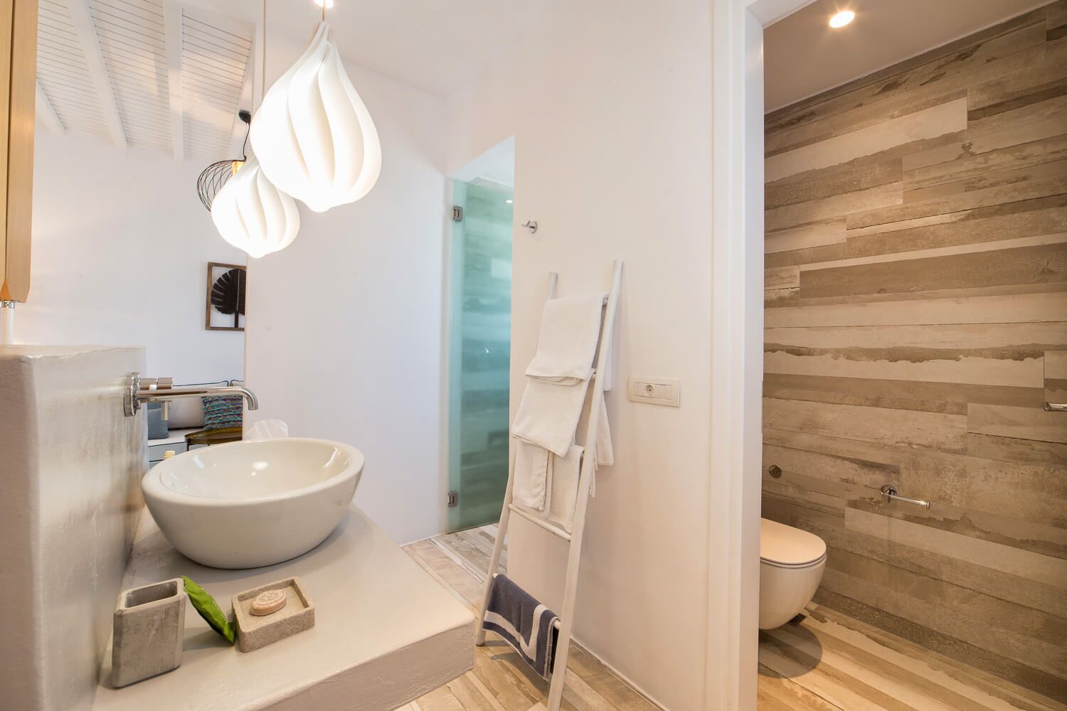 Elegant bathroom design in a high-end Mykonos property