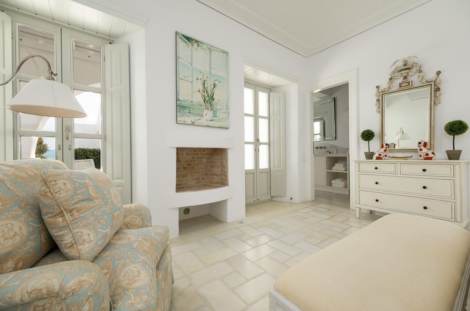 Paros real estate photography showcasing bedroom interiors