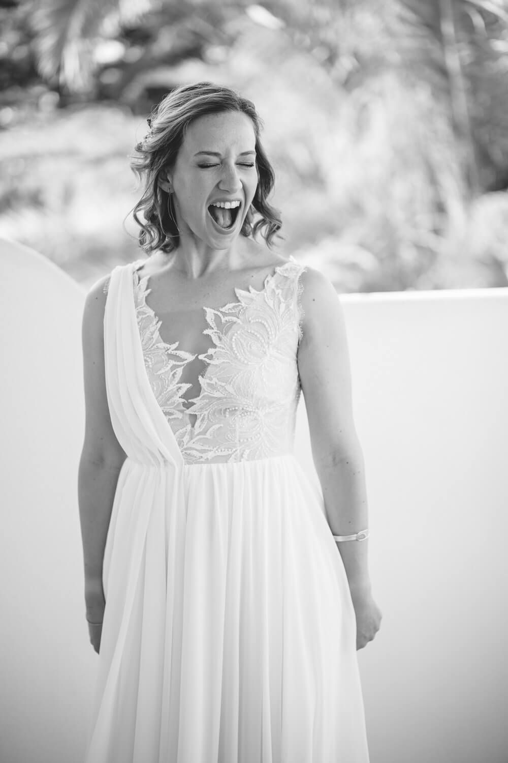 Beautiful natural light illuminating the bride at Louridis Studios