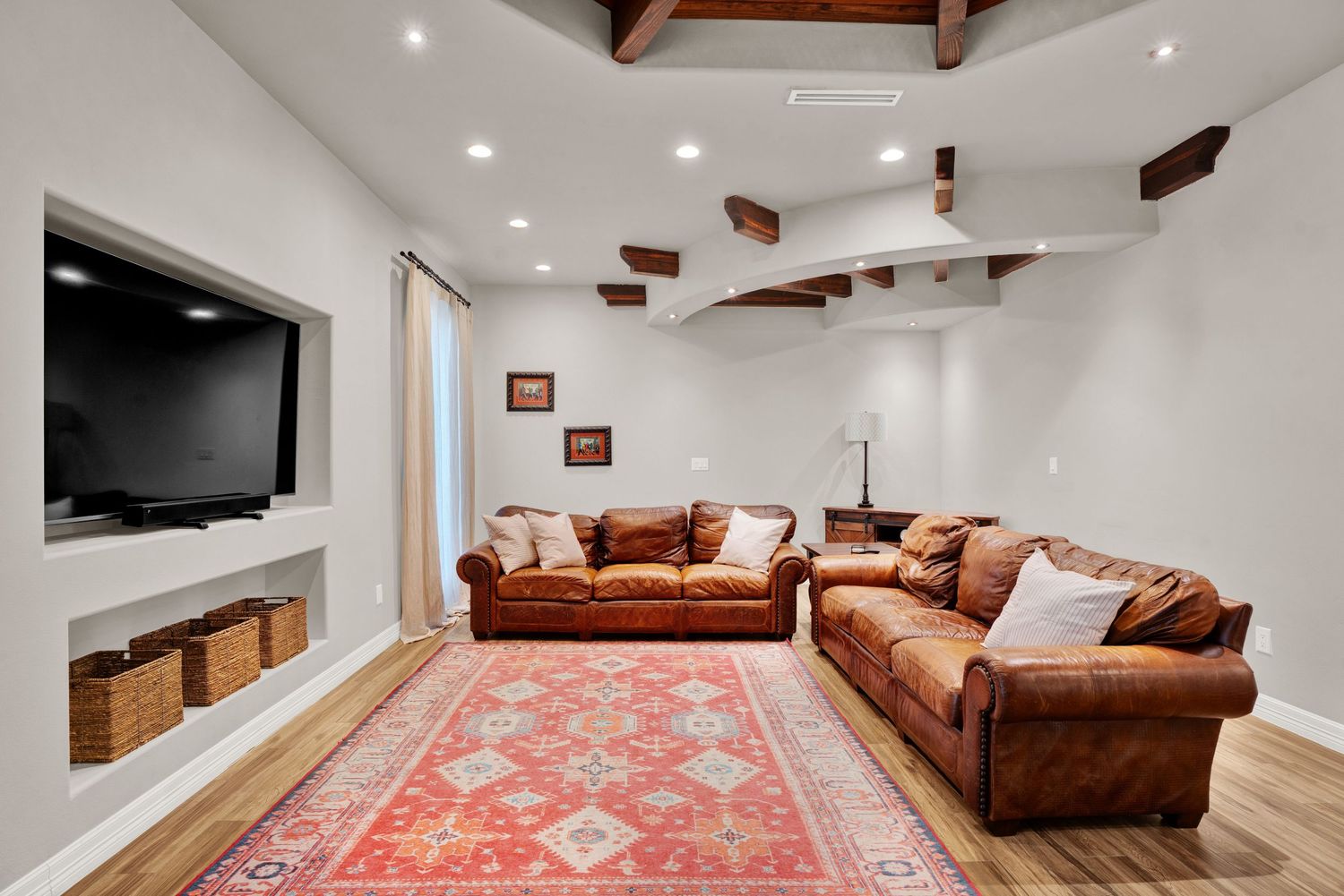 Professionally photographed living room for real estate listing
