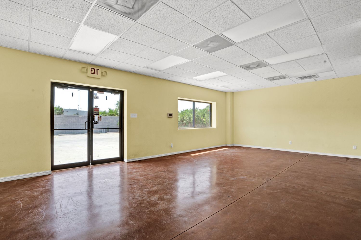 Interior of commercial warehouse for marketing purposes