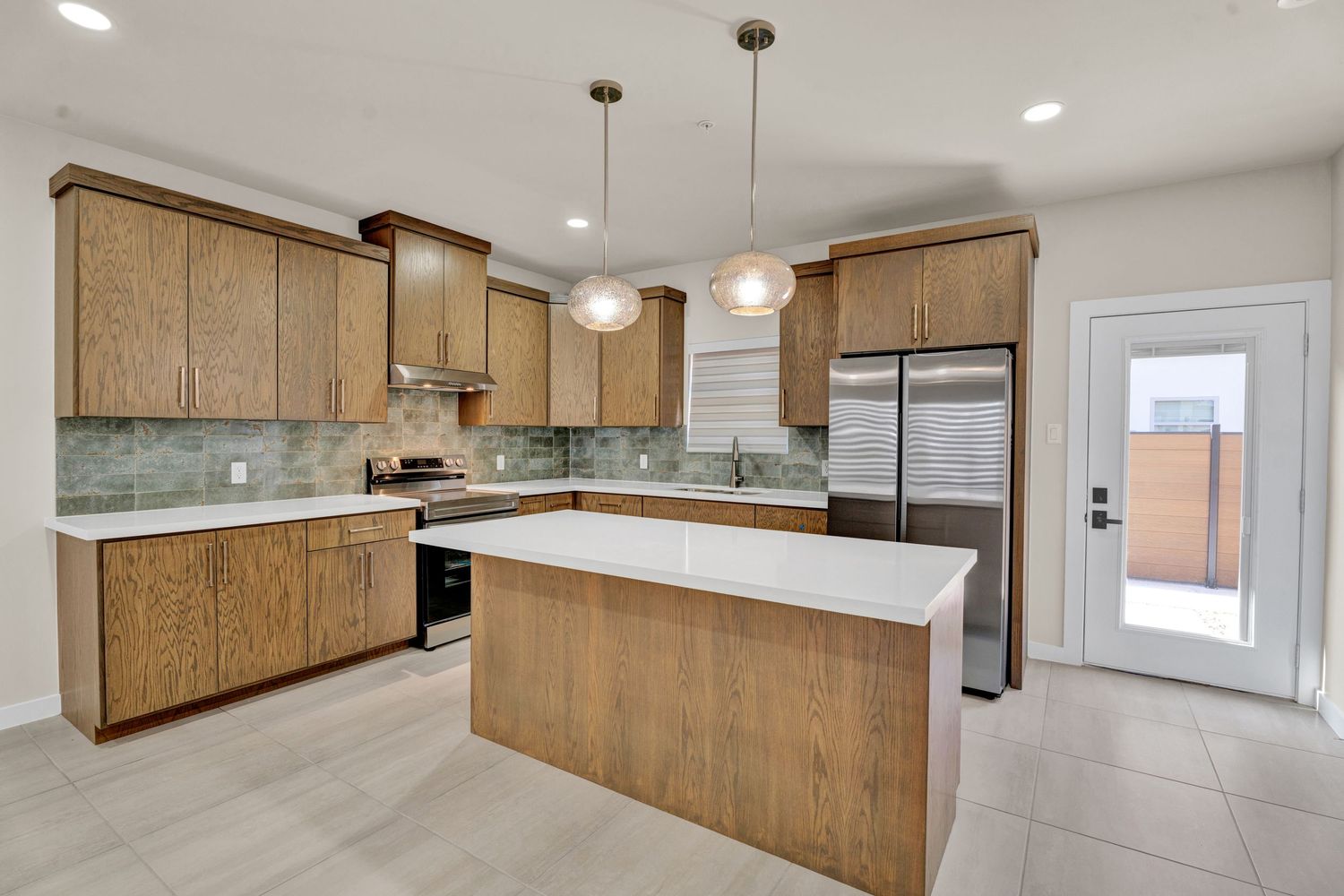 Bright kitchen with updated finishes in residential property
