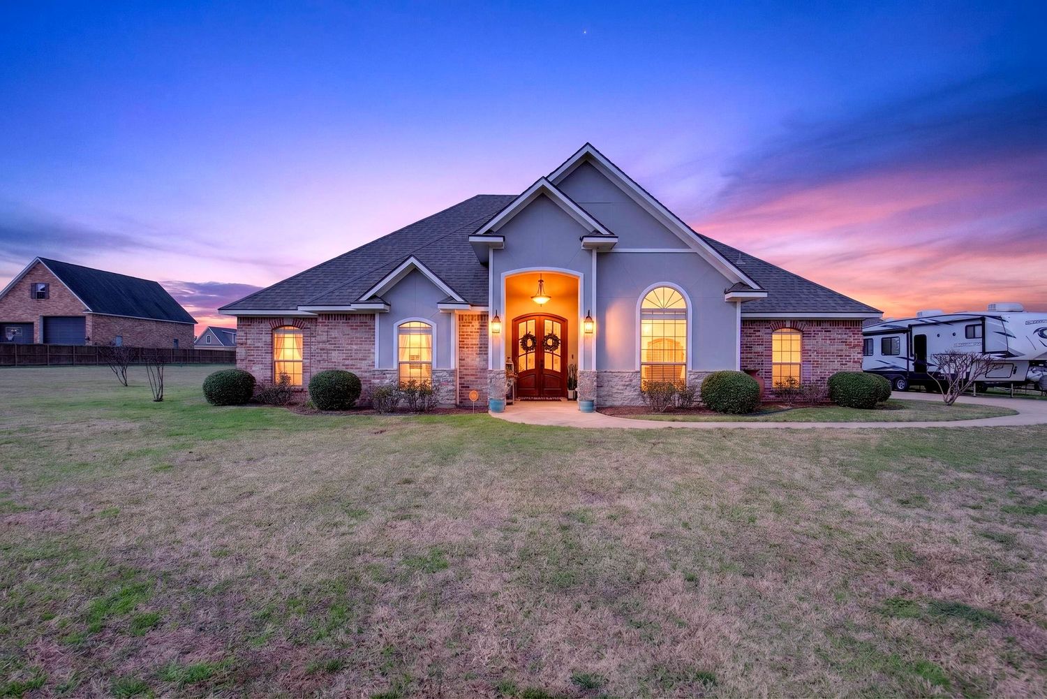 Hey Hannah Home Front Exterior Twilight