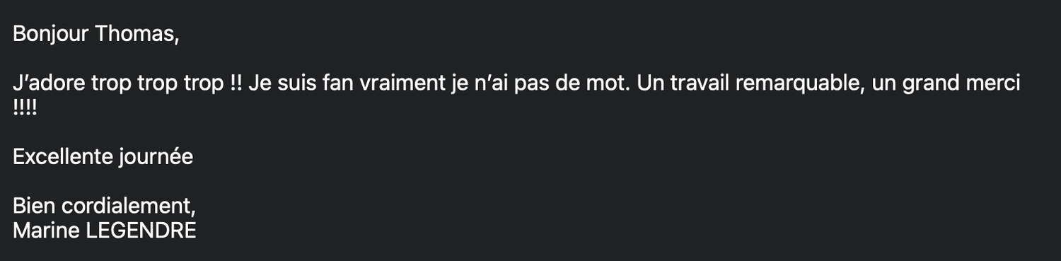 avis client