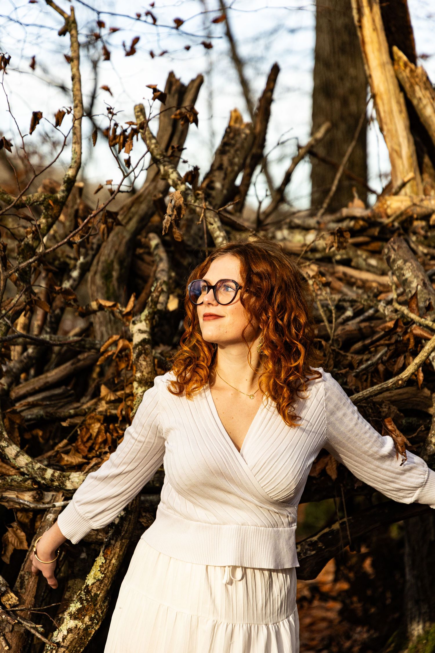 portrait nature femme automne