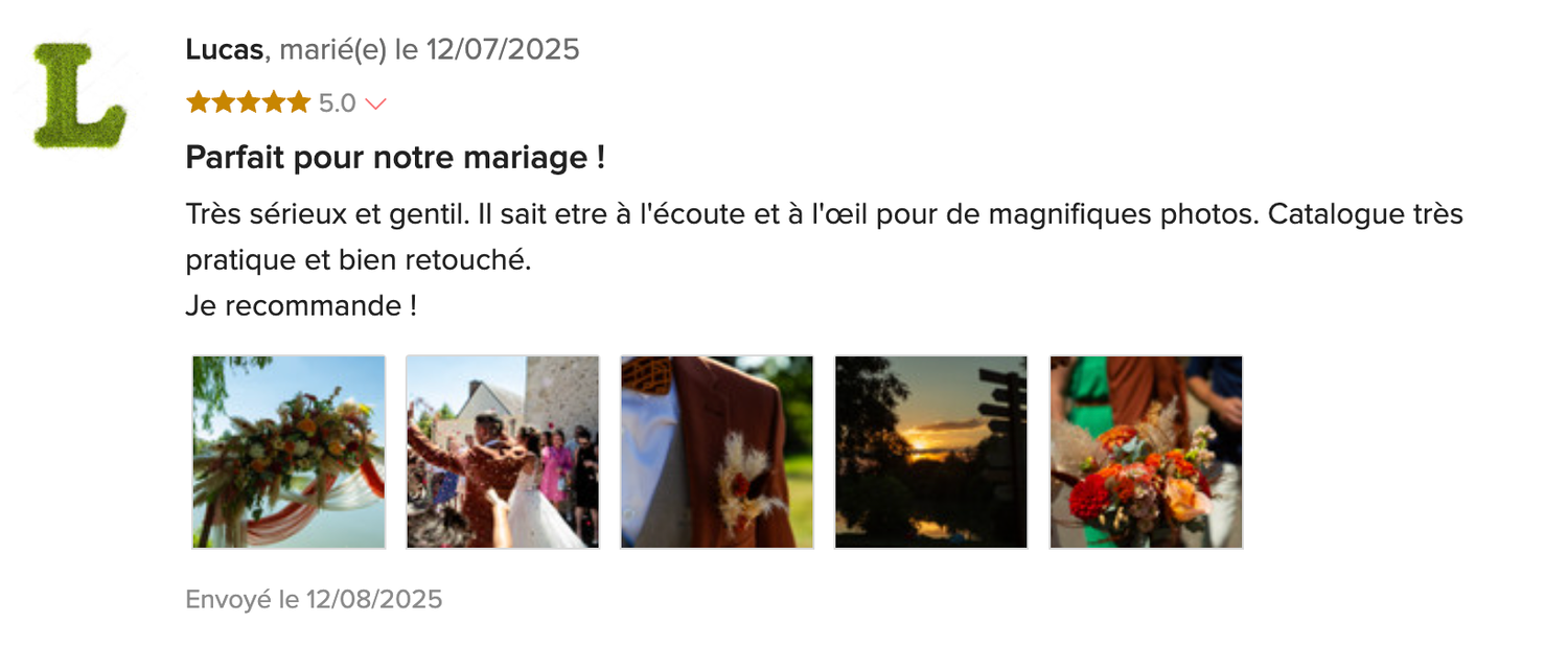 avis Mariage : photographe mariage Tours / photographe mariage Indre-et-Loire portrait baptême loches amboise bléré chinon saumur angers ind