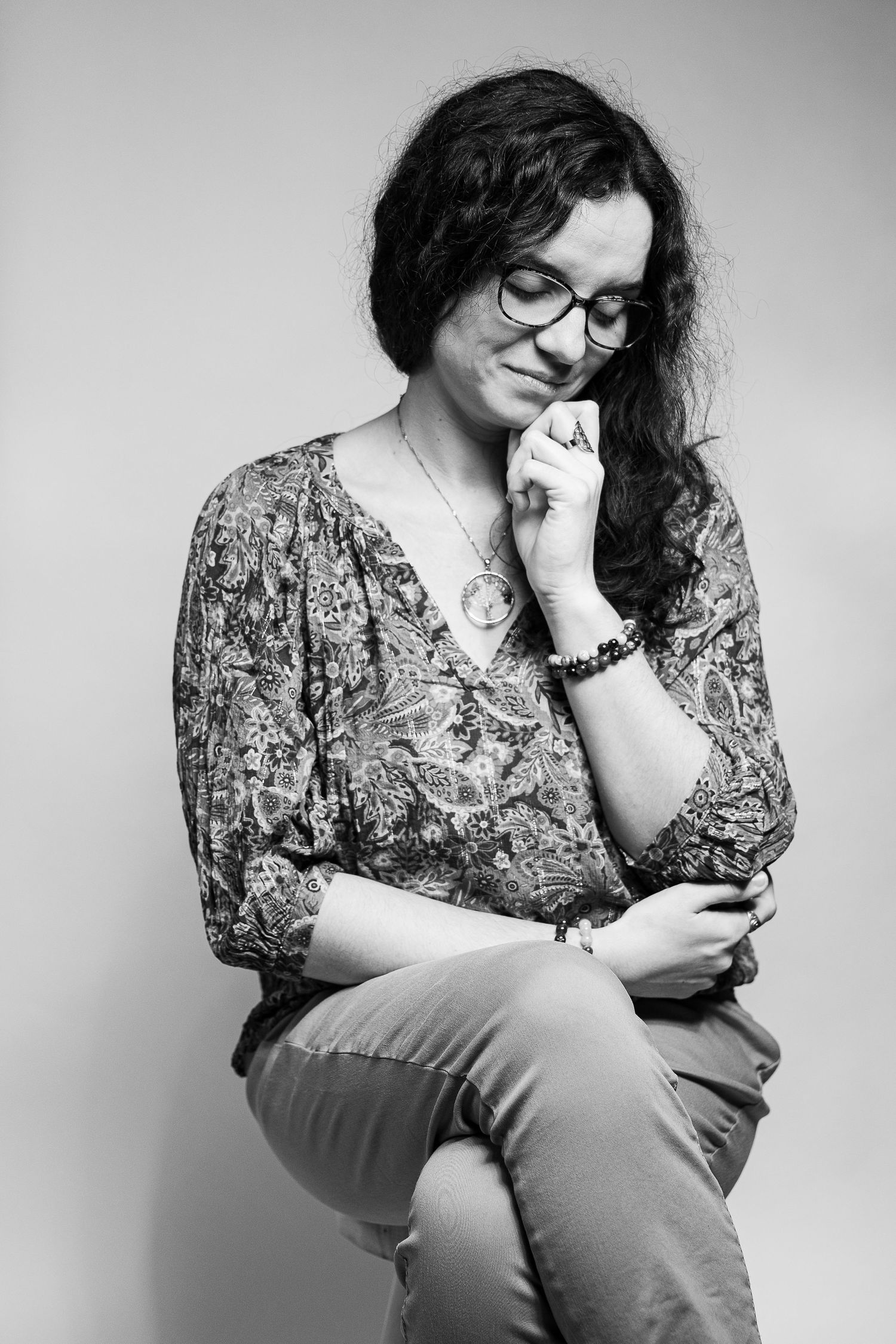 portrait femme noir et blanc lucie lunaud