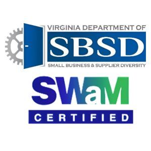 Virginia Department of SBSD Small Business and Supplier Diversity SWaM Certified official logo badge.
